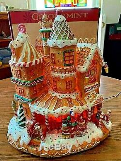 Cracker Barrel Gingermint SWEET COLLECTION Fibre Optic Gingerbread House Rare