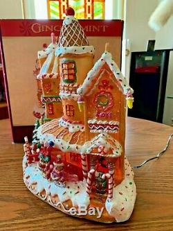 Cracker Barrel Gingermint SWEET COLLECTION Fibre Optic Gingerbread House Rare