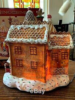 Cracker Barrel Gingermint SWEET COLLECTION Fibre Optic Gingerbread House Rare