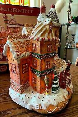 Cracker Barrel Gingermint SWEET COLLECTION Fibre Optic Gingerbread House Rare