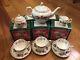 Cup Of Christmas Tea Teapot Sugar Creamer 8 Cups+8 Saucers Tom Hegg Waldmanhouse