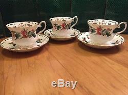 Cup of Christmas Tea Teapot Sugar Creamer 8 Cups+8 Saucers Tom Hegg WaldmanHouse