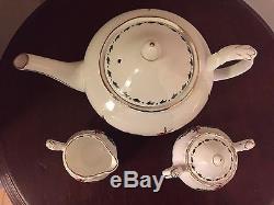 Cup of Christmas Tea Teapot Sugar Creamer Cup Saucer Set Tom Hegg Waldman House