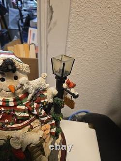 DANBURY MNT POODLE SNOWMAN LIGHTED RETIRED HTF Small Imperfection pls read