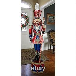 DB1411261 Illuminated Bavarian Style Holiday Nutcracker Statue Over 6 Tall