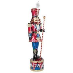 DB1411261 Illuminated Bavarian Style Holiday Nutcracker Statue Over 6 Tall