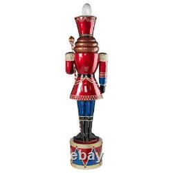 DB1411261 Illuminated Bavarian Style Holiday Nutcracker Statue Over 6 Tall