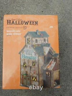 DEPT 56 HALLOWEEN VILLAGE Accessory HAUNTED RAILS GRAIN ELEVATOR NIB Read