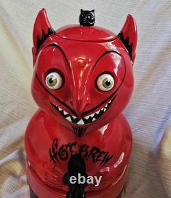 DEPT 56 Halloween Devil Ceramic Beverage Dispenser VIDEO Googly Eyes DEPT 56 Halloween Devil Ceramic Beverage Dispenser VIDEO Googly Eyes