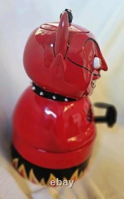 DEPT 56 Halloween Devil Ceramic Beverage Dispenser VIDEO Googly Eyes DEPT 56 Halloween Devil Ceramic Beverage Dispenser VIDEO Googly Eyes