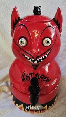 DEPT 56 Halloween Devil Ceramic Beverage Dispenser VIDEO Googly Eyes DEPT 56 Halloween Devil Ceramic Beverage Dispenser VIDEO Googly Eyes
