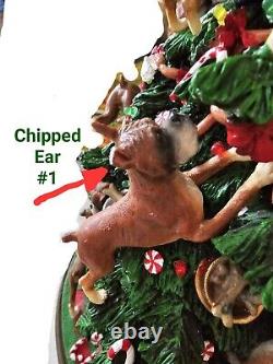Danbury Mint 13 Lighted Ceramic Tabletop BOXER Christmas Tree? FREE SHIPPING