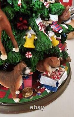 Danbury Mint 13 Lighted Ceramic Tabletop BOXER Christmas Tree? FREE SHIPPING