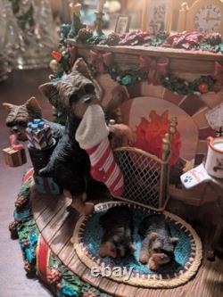 Danbury Mint A Cozy Christmas Eve Yorkshire Terrier UNTESTED NO POWER CORD