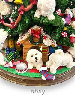 Danbury Mint BICHON FRISE Christmas Tree Lighted Holiday Decoration Excellent