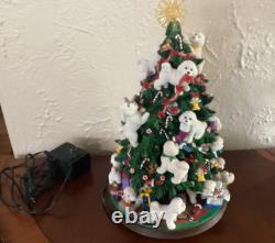 Danbury Mint Bichon Frise Lighted Christmas Tree