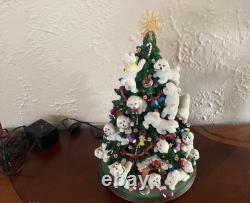 Danbury Mint Bichon Frise Lighted Christmas Tree