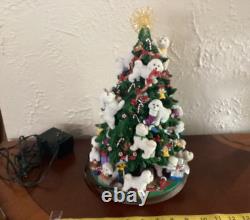 Danbury Mint Bichon Frise Lighted Christmas Tree