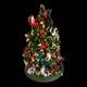 Danbury Mint Border Collie Christmas Tree 2006 Lighted Dog Holiday Decor No Star