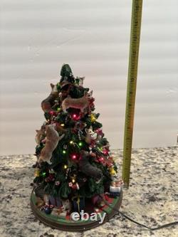Danbury Mint Corgi Dog Christmas Tree Missing Star/ONE Ear/Two Dogs At Base Danbury Mint Corgi Dog Christmas Tree Missing Star/ONE Ear/Two Dogs At Base
