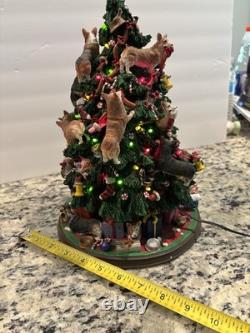 Danbury Mint Corgi Dog Christmas Tree Missing Star/ONE Ear/Two Dogs At Base Danbury Mint Corgi Dog Christmas Tree Missing Star/ONE Ear/Two Dogs At Base