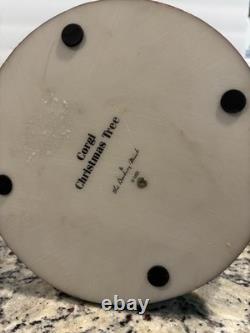 Danbury Mint Corgi Dog Christmas Tree Missing Star/ONE Ear/Two Dogs At Base Danbury Mint Corgi Dog Christmas Tree Missing Star/ONE Ear/Two Dogs At Base