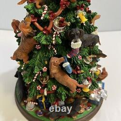 Danbury Mint Dachshund Dog 12 Lighted Christmas Tree withStar and Original Box