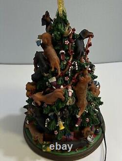 Danbury Mint Dachshund Dog 12 Lighted Christmas Tree withStar and Original Box