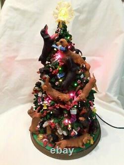 Danbury Mint Dachshund Doxie Weiner Dog Puppy Lighted Christmas Tree 14 Tall