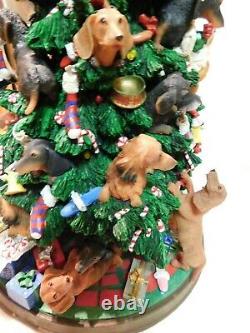 Danbury Mint Dachshund Doxie Weiner Dog Puppy Lighted Christmas Tree 14 Tall