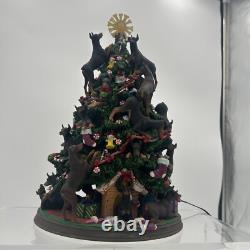 Danbury Mint Doberman Pinscher Dog Christmas Tree Light Up Sculpture Rare huge