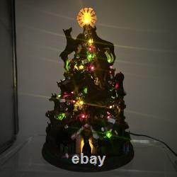 Danbury Mint Doberman Pinscher Dog Christmas Tree Light Up Sculpture Rare huge