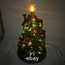 Danbury Mint Doberman Pinscher Dog Christmas Tree Light Up Sculpture Rare huge