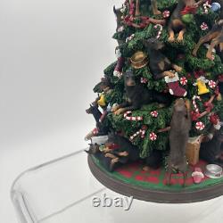 Danbury Mint Doberman Pinscher Dog Christmas Tree Light Up Sculpture Rare huge