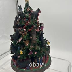 Danbury Mint Doberman Pinscher Dog Christmas Tree Light Up Sculpture Rare huge