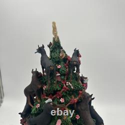Danbury Mint Doberman Pinscher Dog Christmas Tree Light Up Sculpture Rare huge
