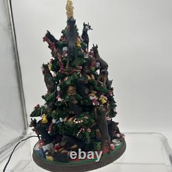 Danbury Mint Doberman Pinscher Dog Christmas Tree Light Up Sculpture Rare huge