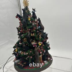 Danbury Mint Doberman Pinscher Dog Christmas Tree Light Up Sculpture Rare huge