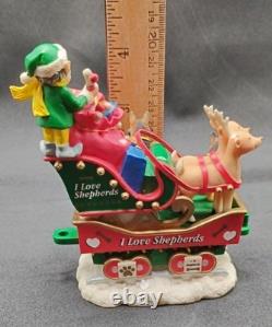 Danbury Mint German Shepherd Dog Christmas Express Train RARE Holiday Orig. Pkg