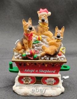 Danbury Mint German Shepherd Dog Christmas Express Train RARE Holiday Orig. Pkg