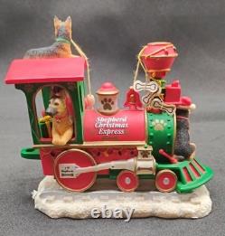 Danbury Mint German Shepherd Dog Christmas Express Train RARE Holiday Orig. Pkg