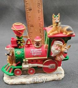 Danbury Mint German Shepherd Dog Christmas Express Train RARE Holiday Orig. Pkg