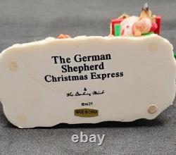 Danbury Mint German Shepherd Dog Christmas Express Train RARE Holiday Orig. Pkg