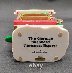 Danbury Mint German Shepherd Dog Christmas Express Train RARE Holiday Orig. Pkg