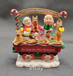 Danbury Mint German Shepherd Dog Christmas Express Train RARE Holiday Orig. Pkg