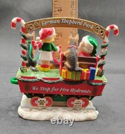 Danbury Mint German Shepherd Dog Christmas Express Train RARE Holiday Orig. Pkg
