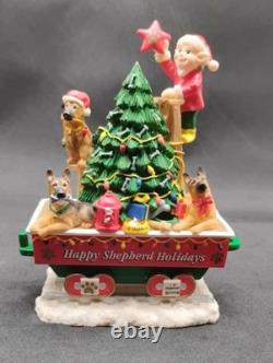 Danbury Mint German Shepherd Dog Christmas Express Train RARE Holiday Orig. Pkg