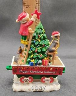 Danbury Mint German Shepherd Dog Christmas Express Train RARE Holiday Orig. Pkg