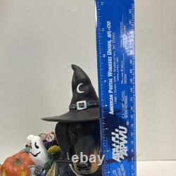 Danbury Mint Halloween Trick or Treat Dachshund Dog in Witch Costume Figurine