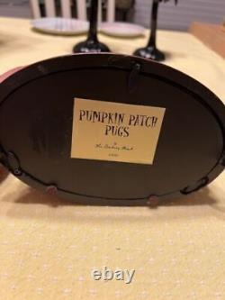 Danbury Mint Pumpkin Patch Pugs Light Up Halloween Figure No Damage